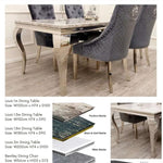 LOUIS Chrome Dining Table with Chairs