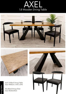 AXEL 1.8 Wooden Dining Table Set with Complementing Chairs for Stylish Comfort