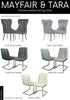 MAYFAIR & TARA Chrome Leather Dining Chair for Modern Elegance and Supreme Comfort