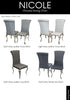 NICOLE Chrome Dining Chair for Sleek and Stylish Seating