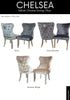 CHELSEA Velvet Chrome Dining Chair for Stylish and Comfortable Seating