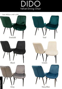 DIDO Velvet Dining Chair for Elegant and Comfortable Seating