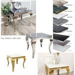 LOUIS Chrome & Gold Lamp Table for Luxurious and Stylish Lighting Accents