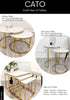 CATO Gold Nest of Tables for Elegant and Versatile Living Spaces